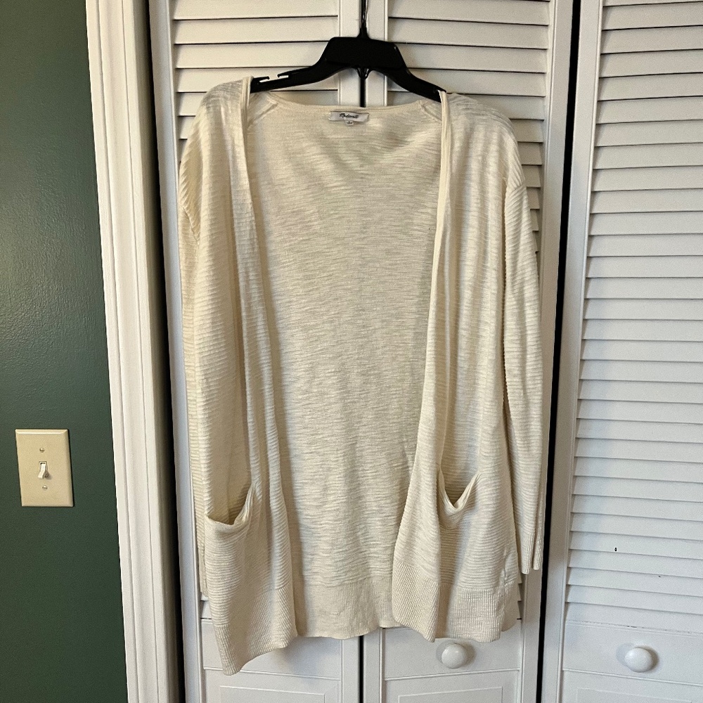 Madewell Cream Cardigan, Size M